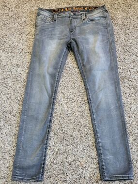 Rock Revival Gray Washed Skinny Jeans